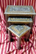 Gold & Silver Antique Nesting Table YY2