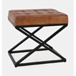 Leather Tuft stool S01